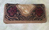 Tooled Leather & Cowhide Wallet