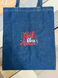 Denim Shopper Tote