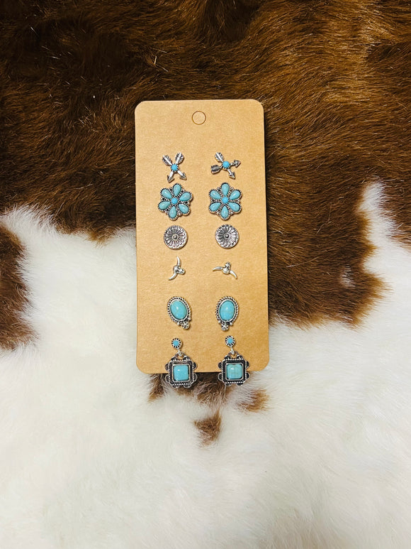 Western Earrings - 6 Pack