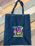 Denim Shopper Tote