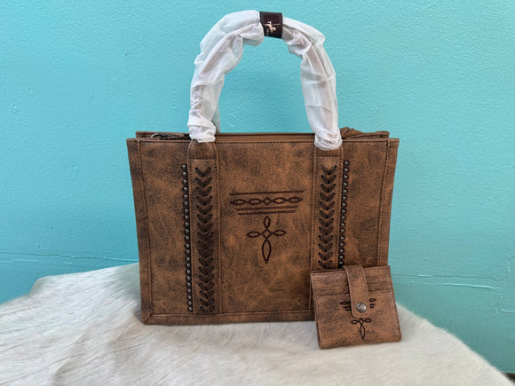 Whipped  Stitch Tote & Wallet Set