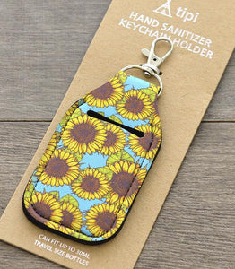 Sunflower Hand Sanitizer Holder Keychain